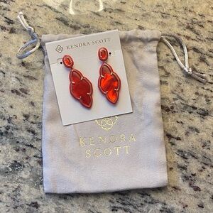 Kendra Scott Abbie Red Enamel Earrings